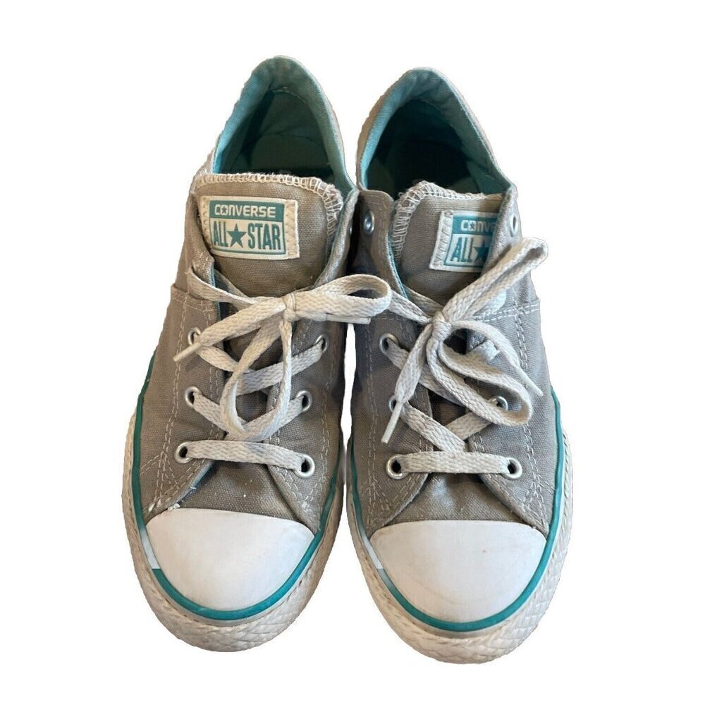 Converse Chuck Taylor All Star Sneakers Youth 3Y Gray Skateboard Casual 647682F